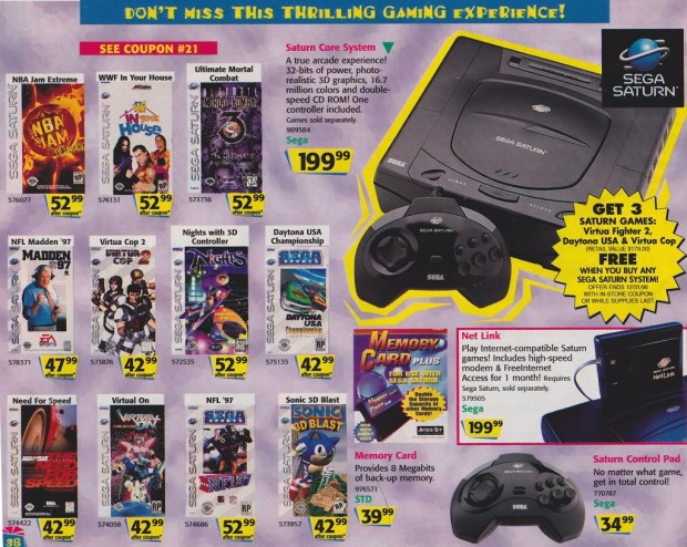 1996 Toys 'R' Us Video Game Ads - Sega Saturn
