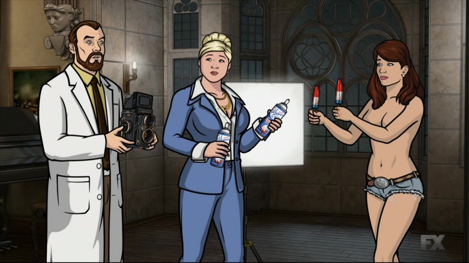 Krieger Filming Cheryl in Daisy Dukes - Archer Vice: On The Carpet
