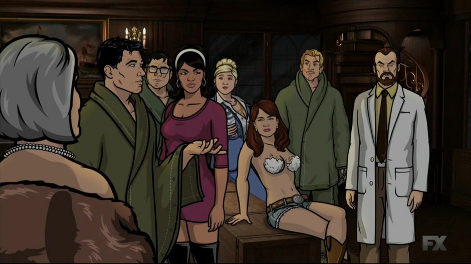 Cherlene in Daisy Dukes, Legs Crossed - Archer Vice: On The Carpet